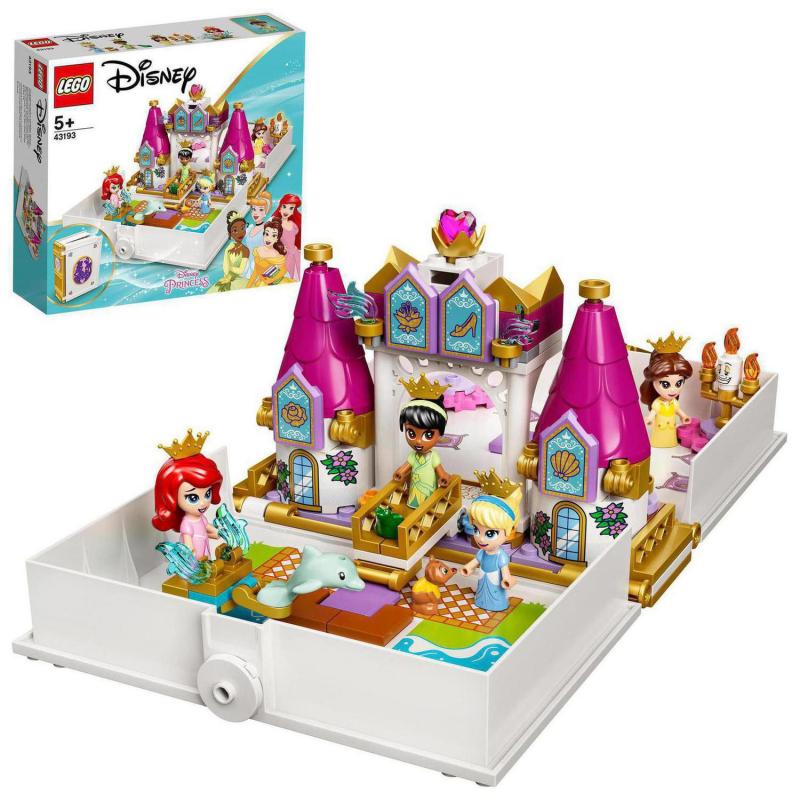 LEGO® I Disney Princess™ 43193 Ariel, Kráska, Popelka a Tiana a jejich pohádková kniha dobrodružst