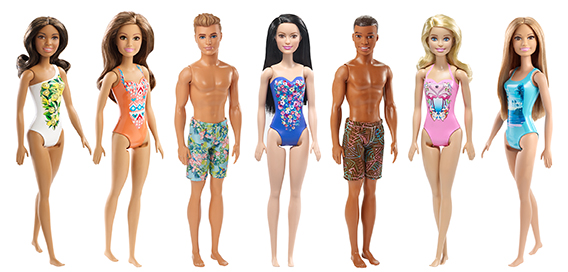 Mattel Barbie v plavkách, více druhů