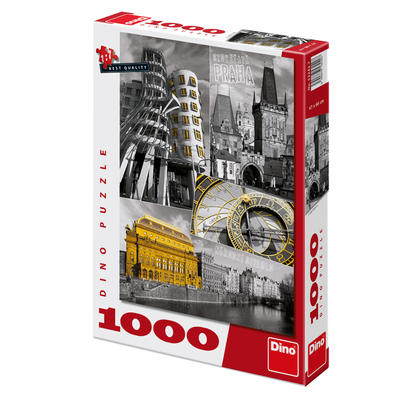 Dino puzzle Praha koláž 1000 dílků