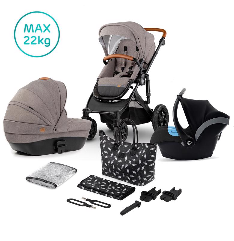 KINDERKRAFT Kočárek kombinovaný Prime 3v1 beige