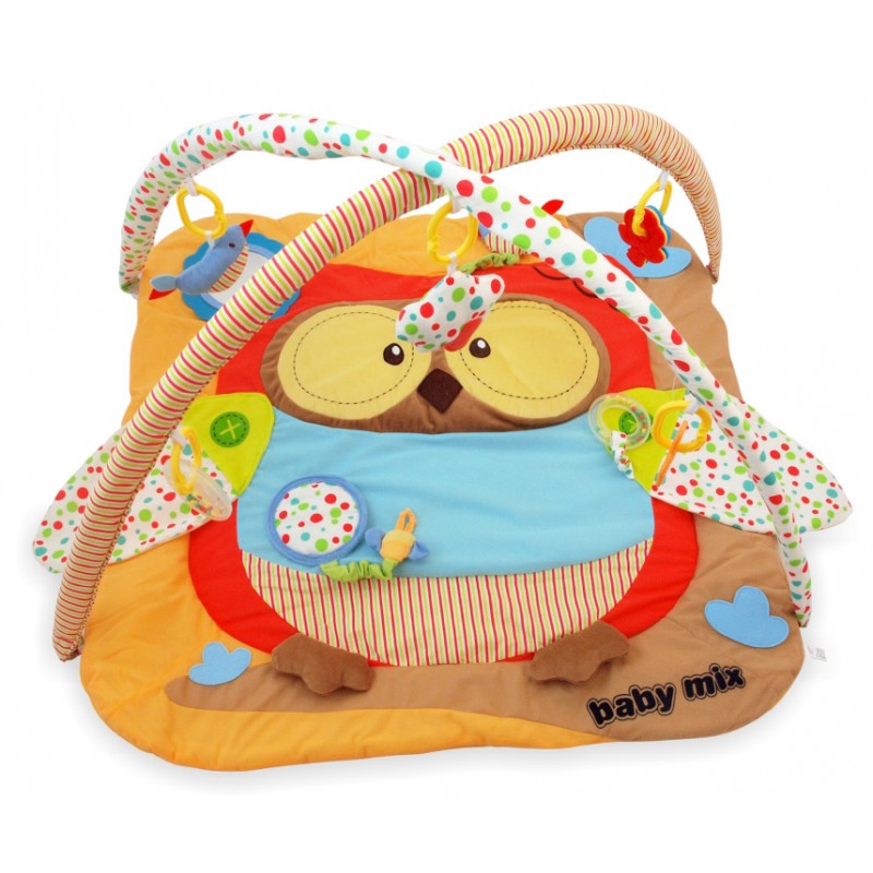 Baby Mix Hrací deka s hrazdou - Sova
