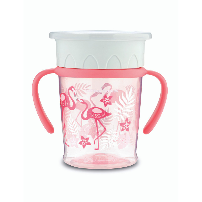 CANPOL BABIES Hrníček 360 Jungle růžový 270ml