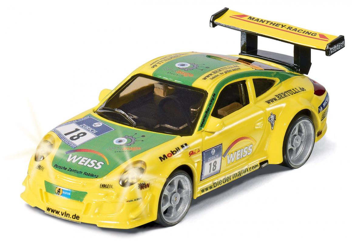 SIKU Racing - Porsche 911 GT3 RSR s dálk. ovladačem, nabíječkou a baterií 1:43