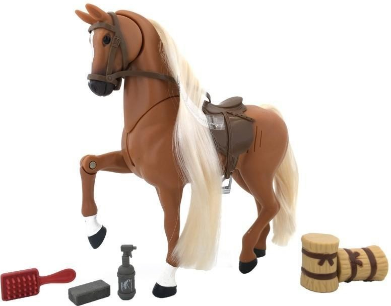Wiky Kůň set 18 cm, 2 druhy (hnědý, bílo-černý), zvukové efekty - poškozený obal