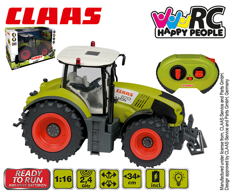 HAPPY PEOPLE 3734424 RC Traktor CLAAS - poškozený obal