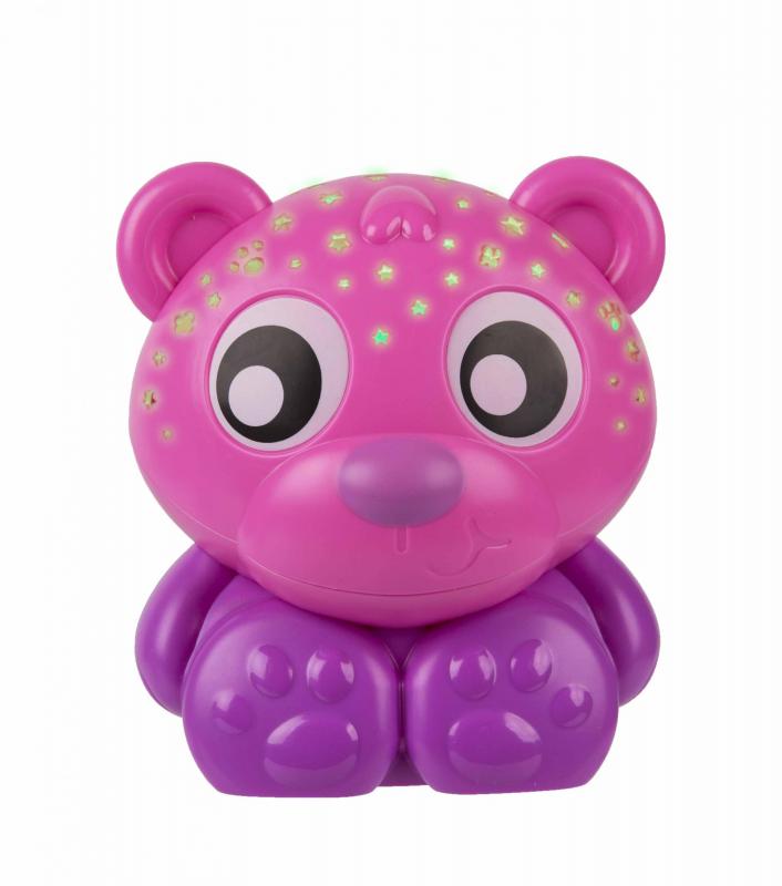 Playgro - Usínací lampička medvídek s projektorem - růžový