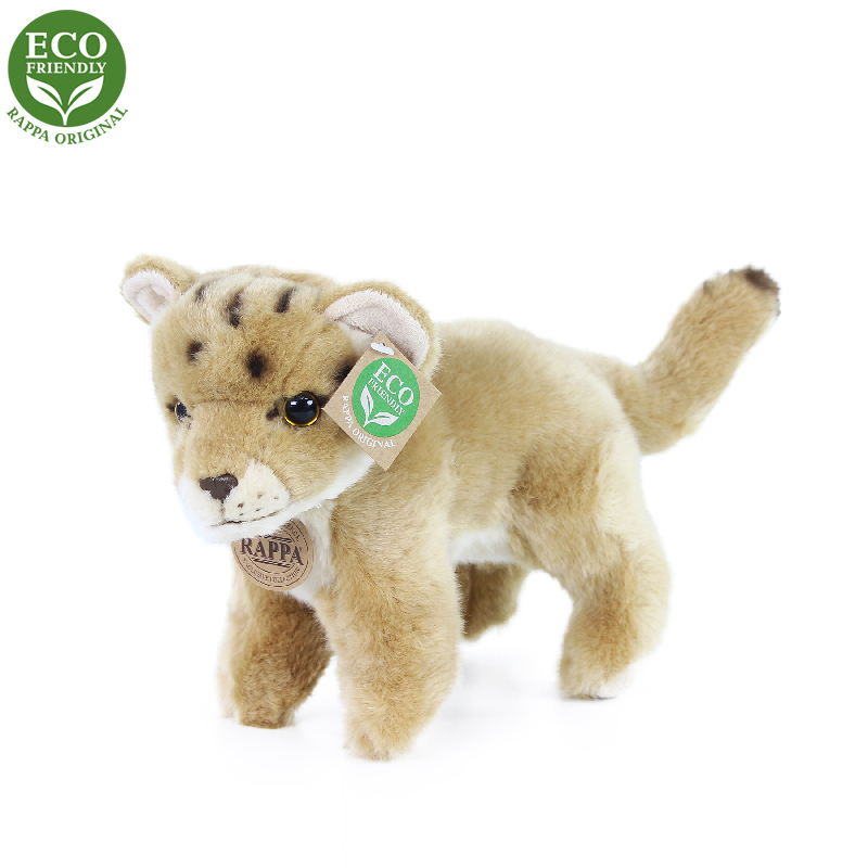 Plyšová lvice mládě stojící s tvarovatelnými končetinami 22 cm ECO-FRIENDLY