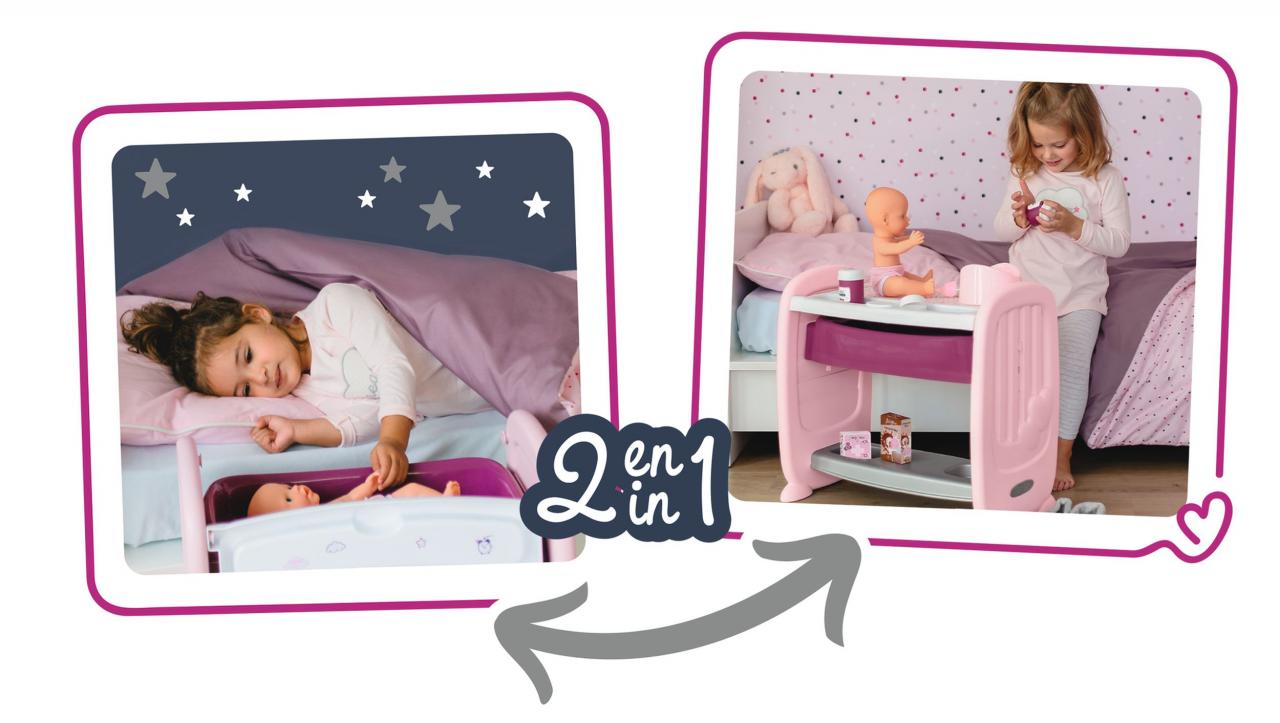 Smoby Baby Nurse 2v1 postýlka/přebalovací pult