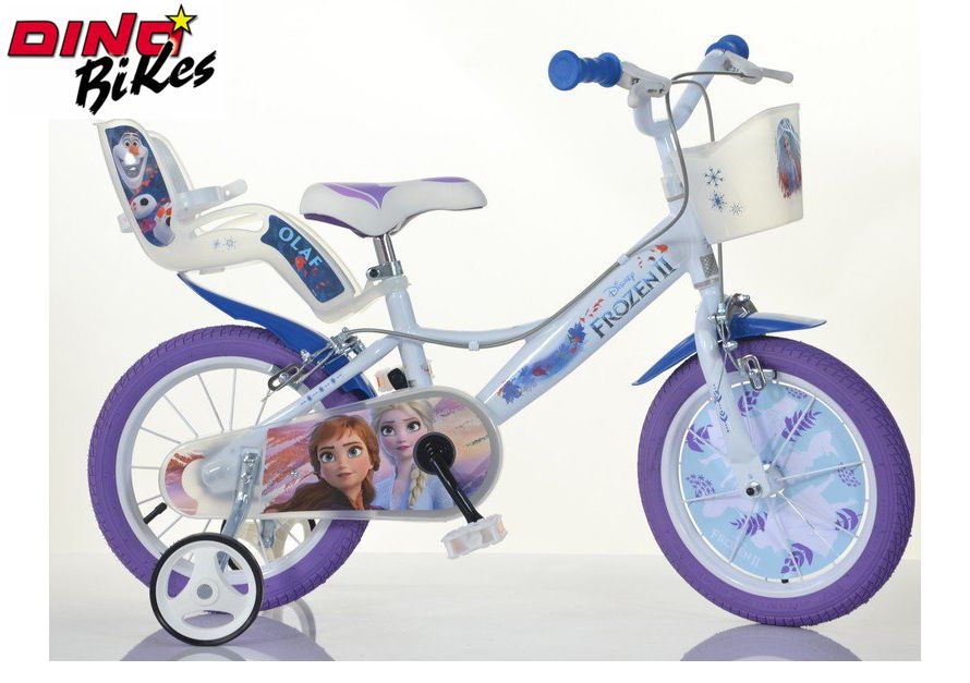 Dino Bikes Dětské kolo 14" s košíkem Frozen 2