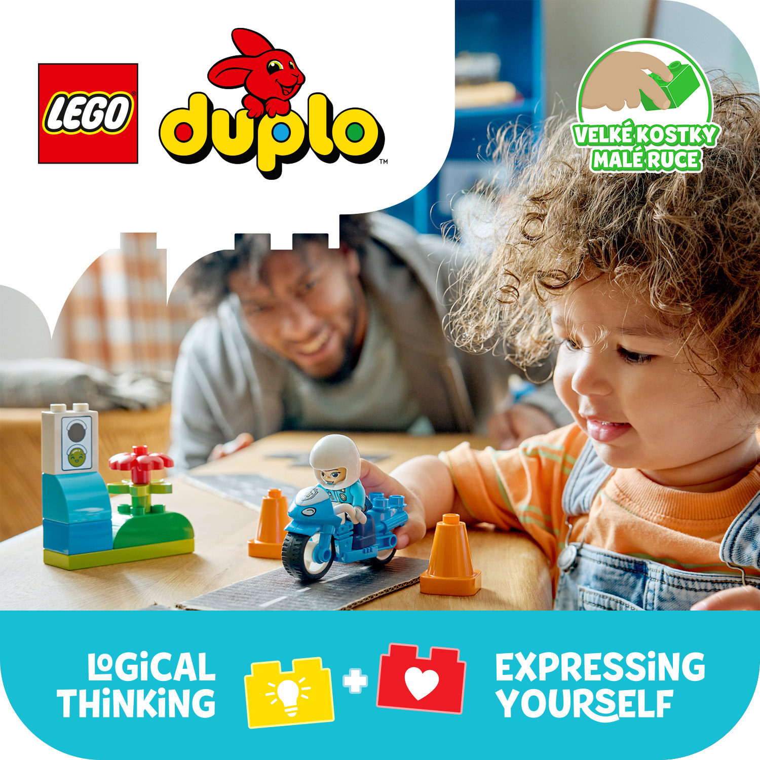 Snadno sestavitelná didaktická hračka s motivem policie