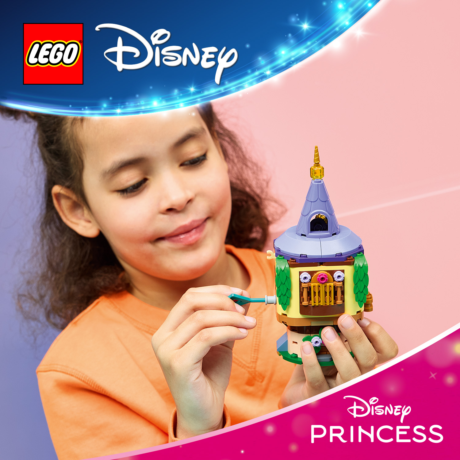 Model mini věže s postavou Lociky z dílny Disney