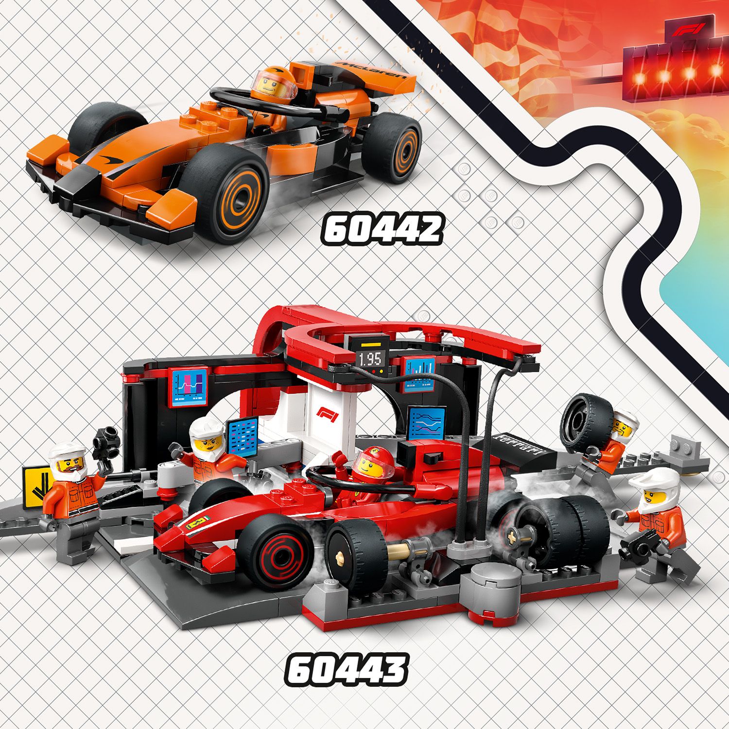 LEGO® City 60445 Kamion F1® s vozy F1® RB20 a AMR24