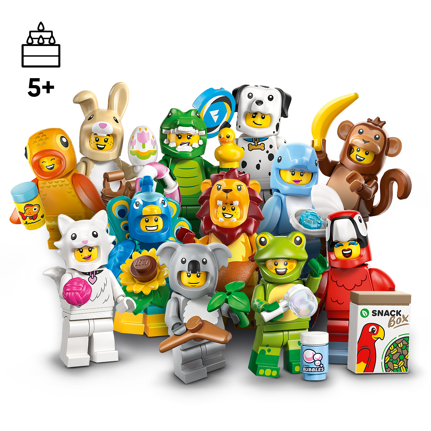 Sbírka 12 zvířecích minifigurek LEGO®