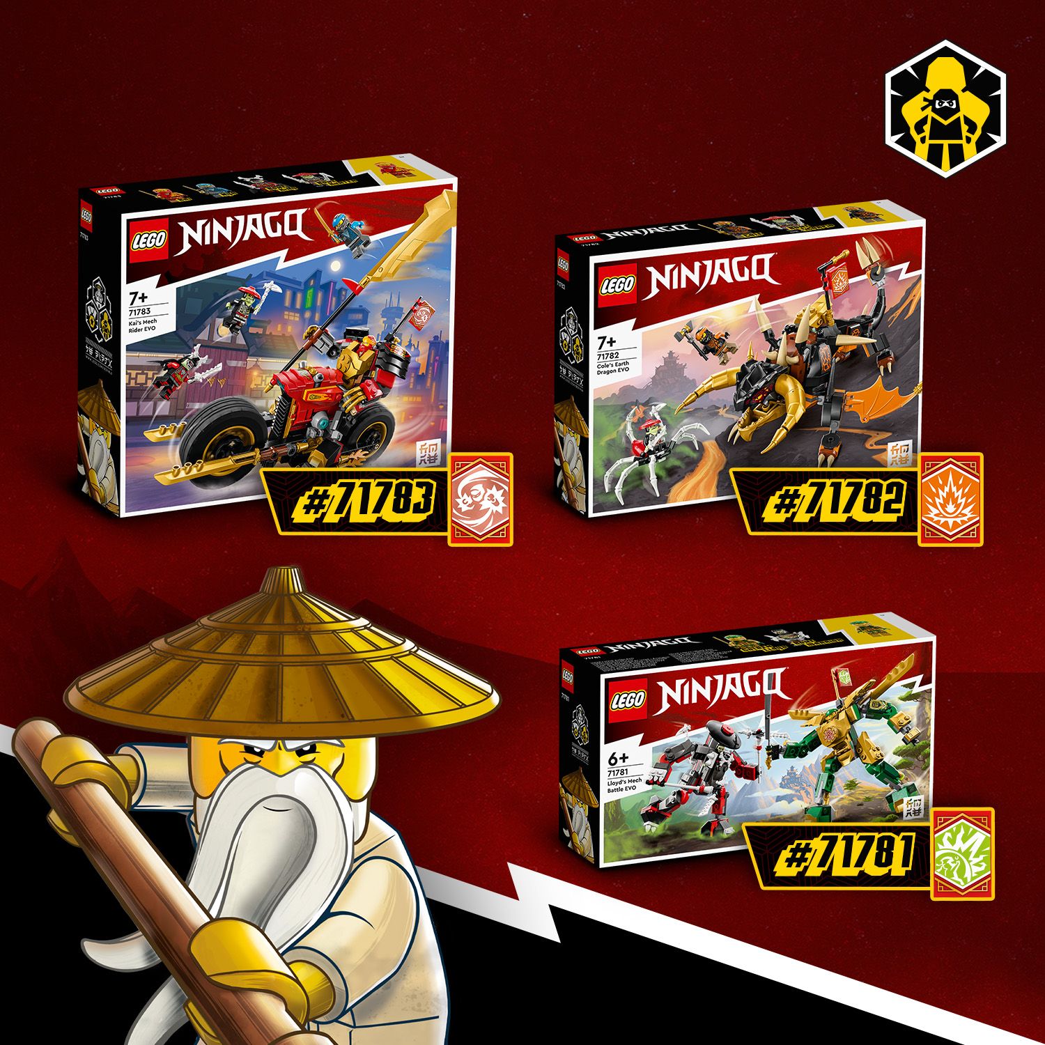 Sběratelské bannery v dalších herních stavebnicích NINJAGO®