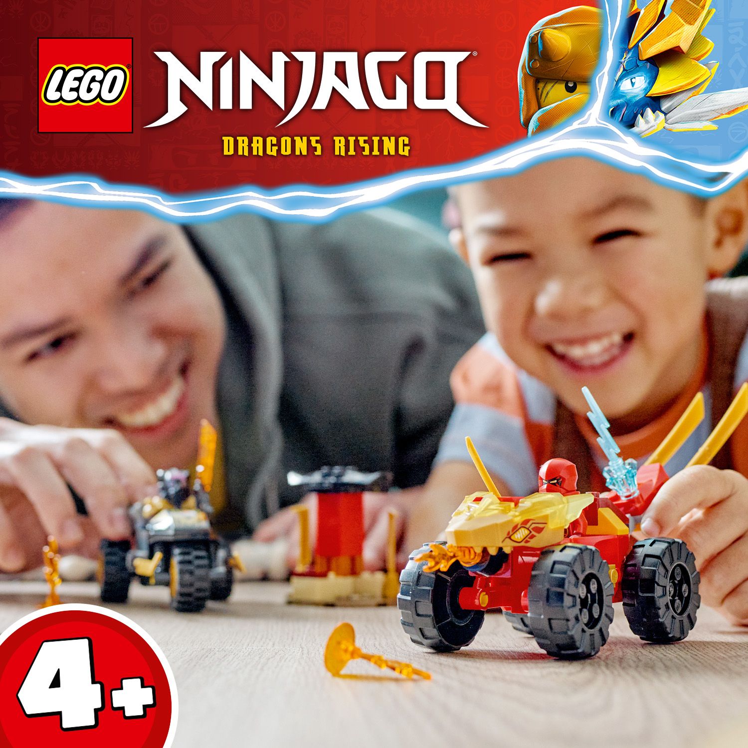 NINJAGO® bitevní stavebnice s autem a motorkou